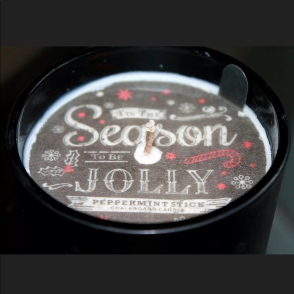 DW HOME CANDLE PEPPERMINT STICK CHALKBOARD SCENTED NEW - Picture 2 of 7